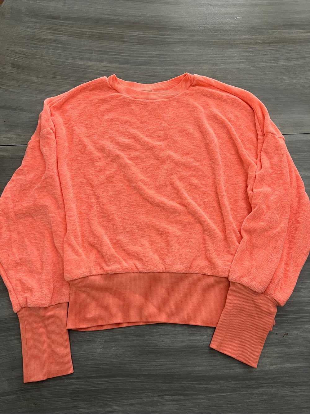 Old Navy Coral Crewneck Terry Pullover